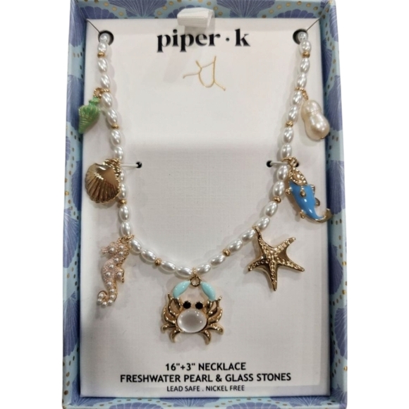 🔹️Piper K🔹️ gorgeous nautical charm 16" Sea necklace Sheahorse Star Shells ✨🦀 - Picture 1 of 7